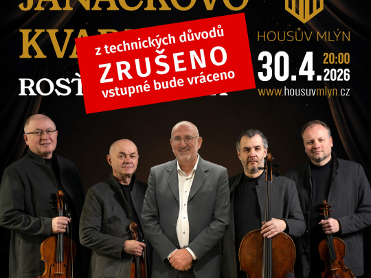 Janáčkovo kvarteto & Rosťa Homola - ZRUŠENO