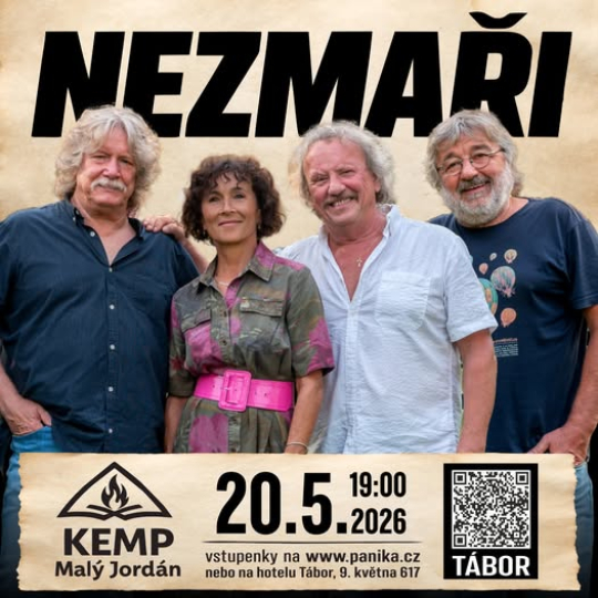 NEZMAŘI v Táboře  - open air KEMP Malý Jordán